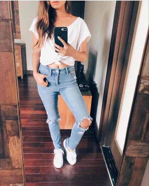 Tally weijl high waist ripped jeans 