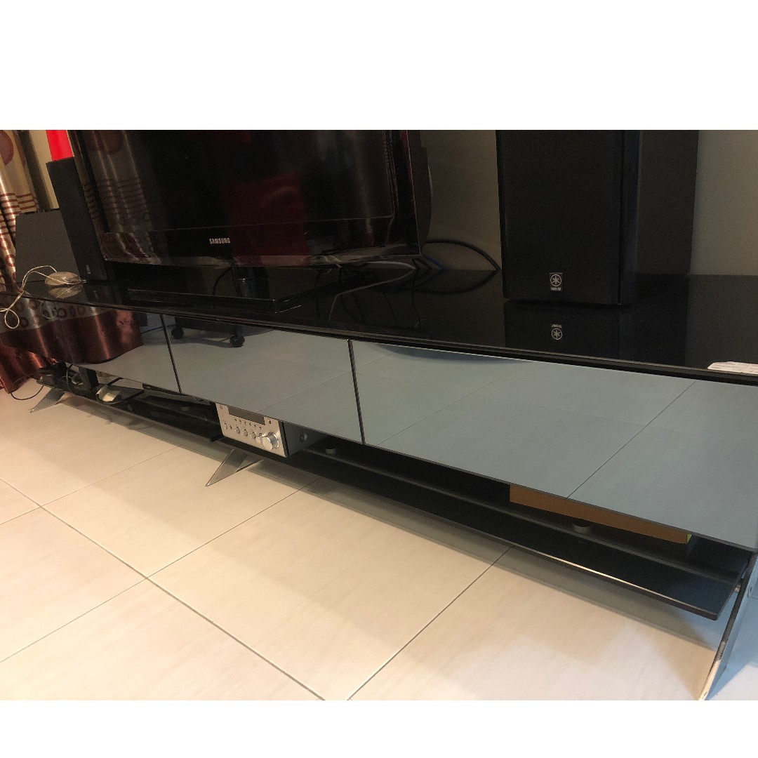 Tempered Glass Tv Console Furniture Others On Carousell Shop tv consoles + stands in a variety of styles and designs to choose from for every budget. carousell