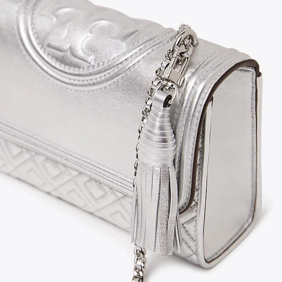 fleming metallic small convertible shoulder bag