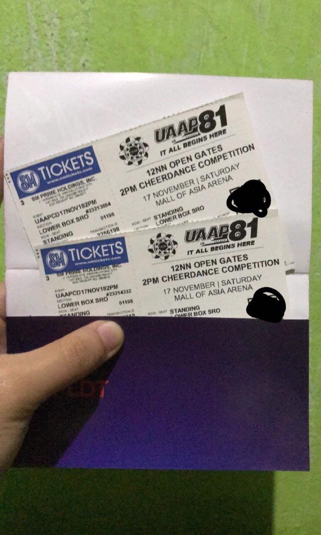 UAAP CDC TICKET LOWERBOX STANDING, Tickets & Vouchers, Event Tickets on
