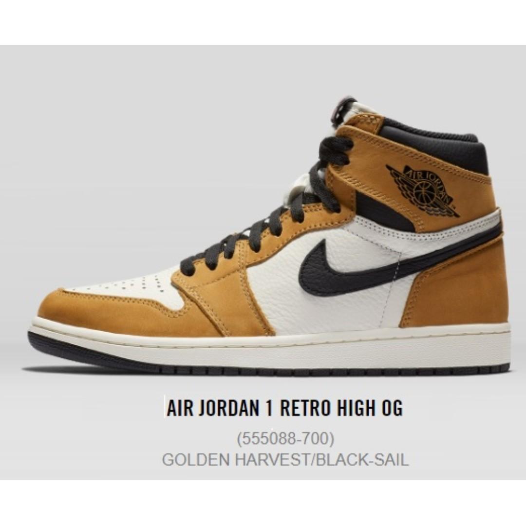 jordan 1 high og golden harvest