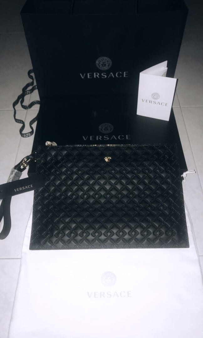 mens versace pouch