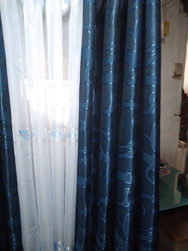 100 Blackout Curtains 8ft Long 3in1 Home Furniture On Carousell