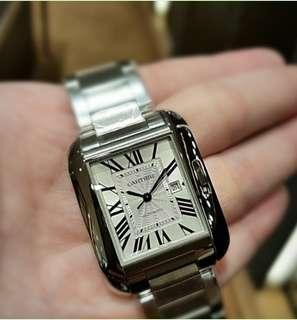 Cartier Women's W4TA0008 'Tank Francaise' Silver Stainless Steel Watch