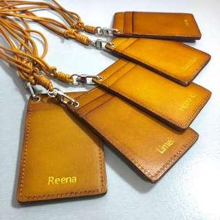 CHRISTMAS GIFT Emboss Lanyard Card Case Office School Holder Customised Personalised Travel Organizer