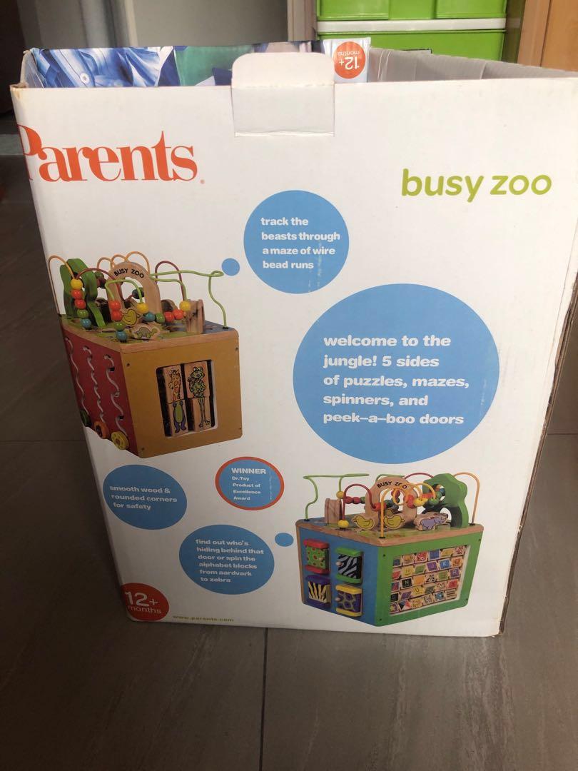 Activity cube busy zoo with box, Hobbies & Toys, Toys & Games on Carousell
