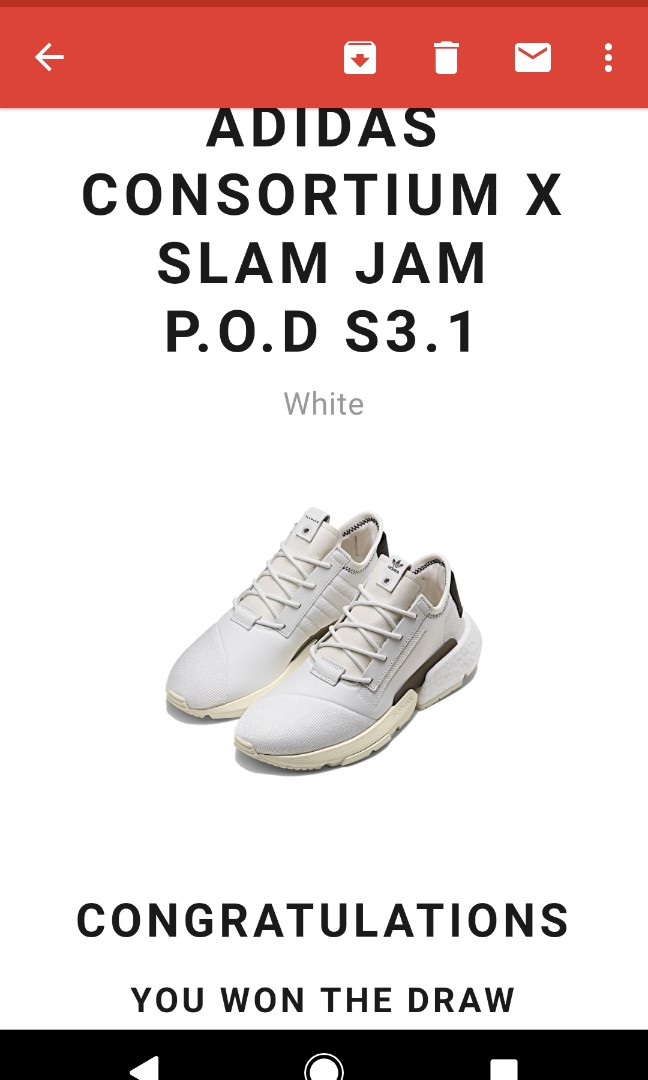 Adidas Consortium X Slam Jam P O D S3 1 Men S Fashion Footwear Sneakers On Carousell