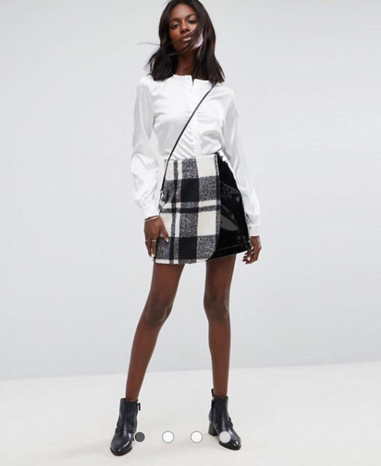 Checkered vinyl deals skirt