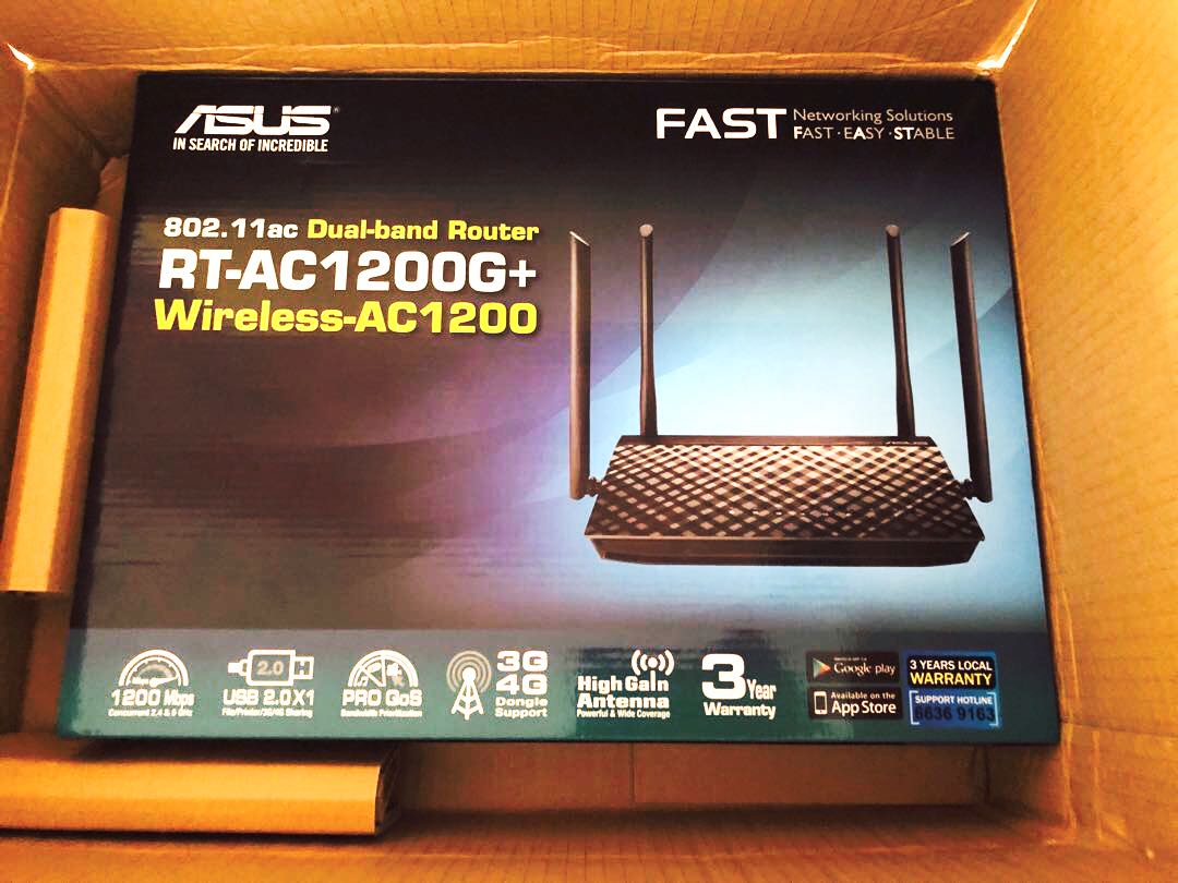 Asus RT-AC1200G+ Dual Band Router, Computers & Tech, Parts ...