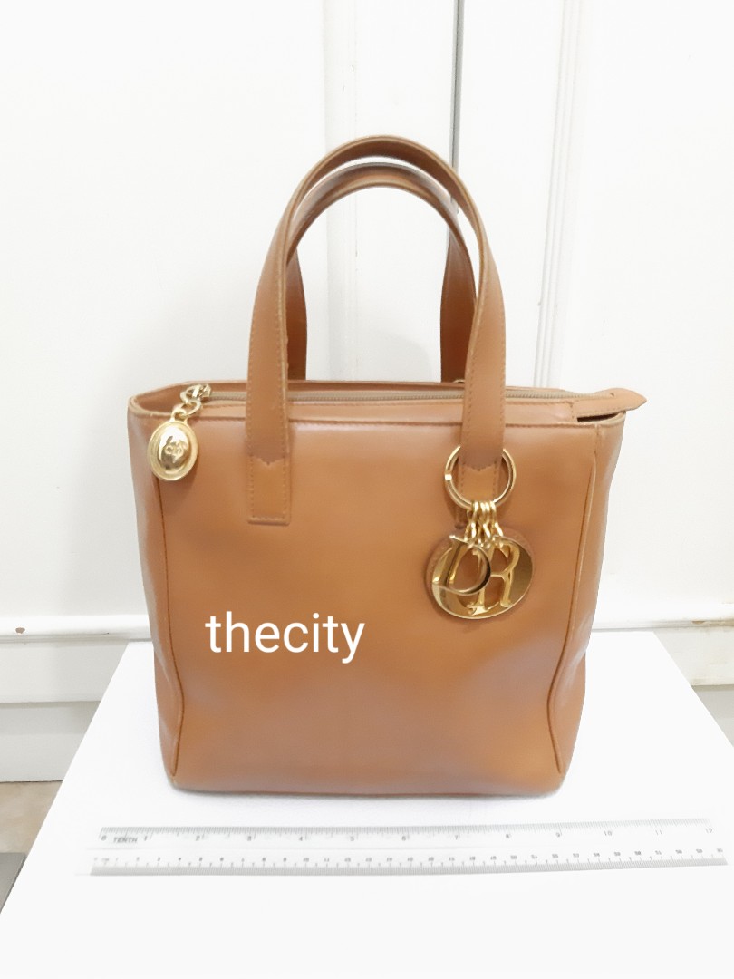 AUTHENTIC DIOR LEATHER TOTE BAG VINTAGE, Luxury, Bags & Wallets on