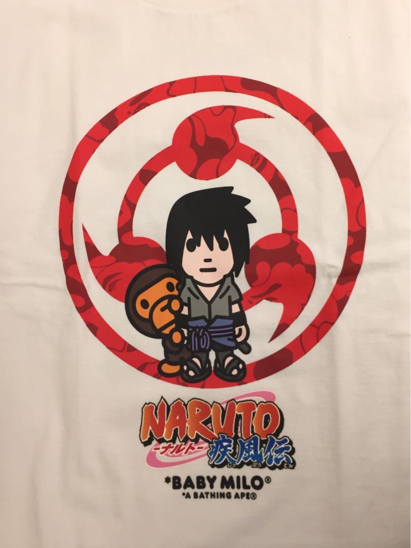 Bape X Naruto Sasuke Sharingan Tee Mens Fashion Clothes