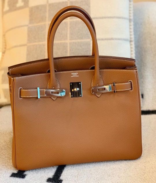 Hermes Birkin 25 Chocolate Togo, Luxury, Bags & Wallets on Carousell
