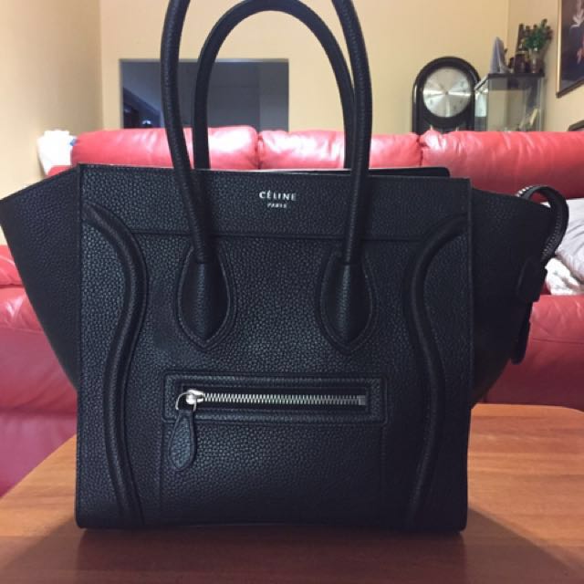 black celine luggage tote