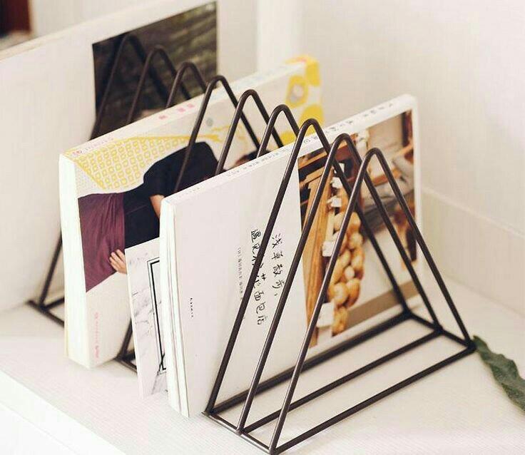 Triangle Book Rack Black Triangle Book Rack, Furniture & Home Living, Furniture, Shelves ...