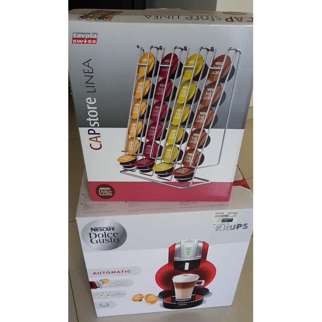 BNIB Nescafe Dolce Gusto Genio 2 with capsule holder, Food & Drinks