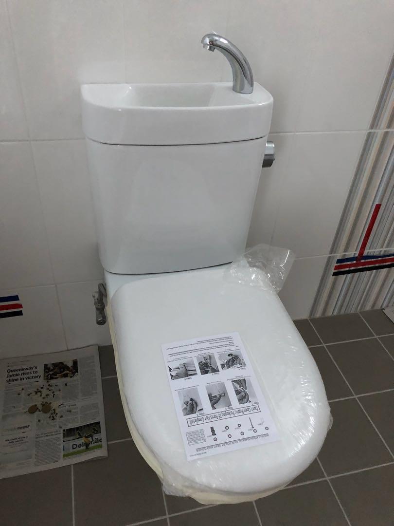 Brand New BTO toilet bowl with sink, Furniture & Home Living, Bathroom
