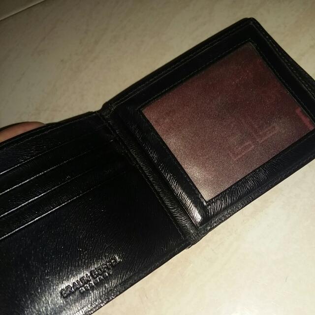 Braun Buffel (Germany) Black Glossy Wallet With Coin Pouch, Men's