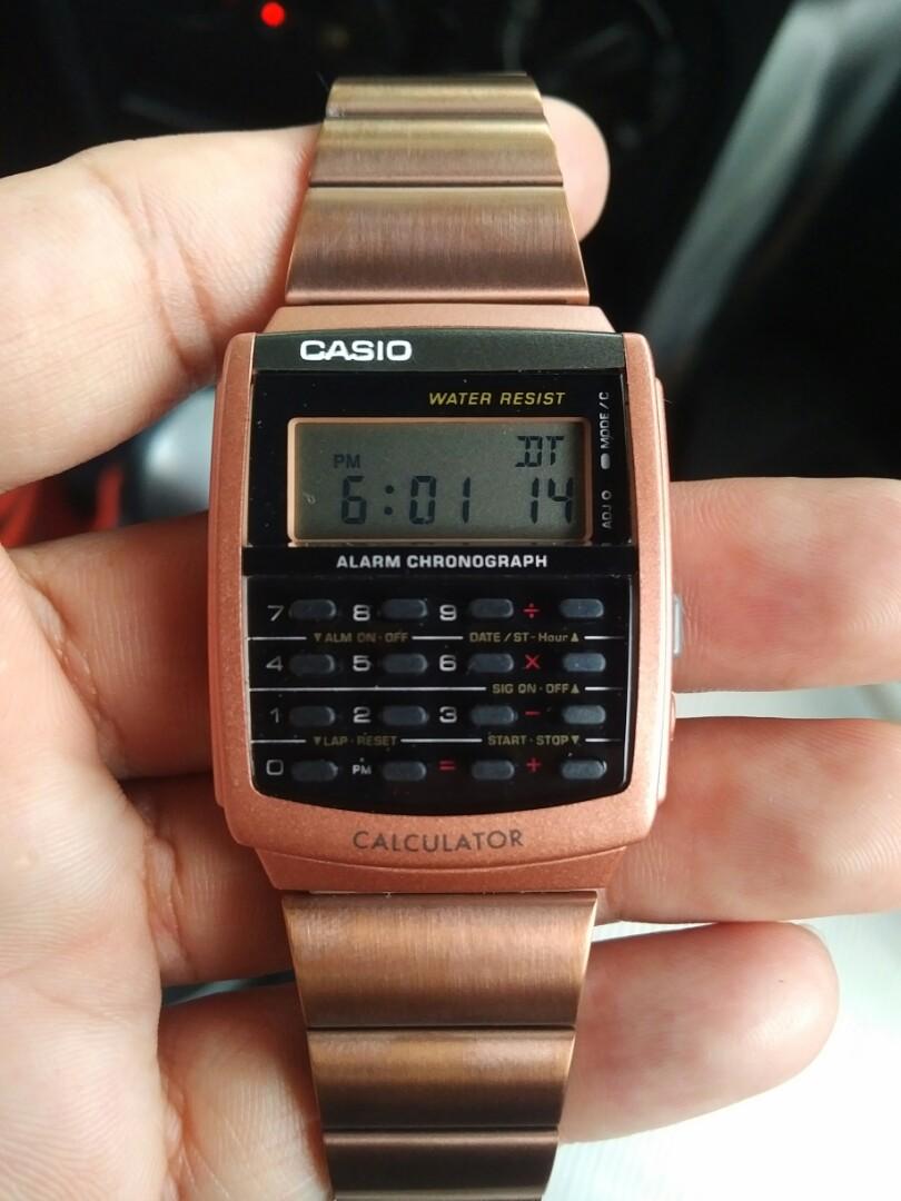 Casio rose gold calculator deals