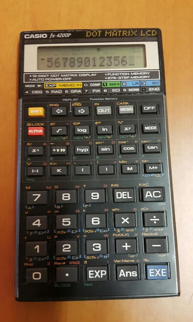 CASIO FX 4200P DOT MATRIX LCD see settlement location frist Carousell