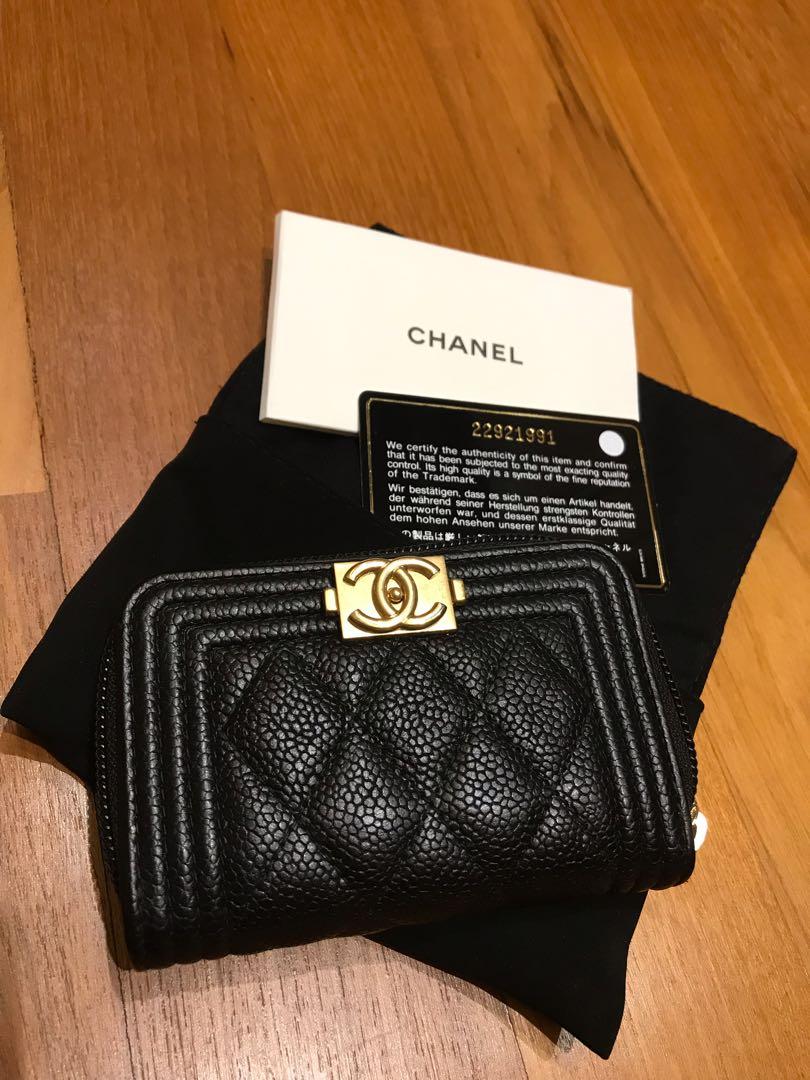 Chanel Boy Zip Card Holder