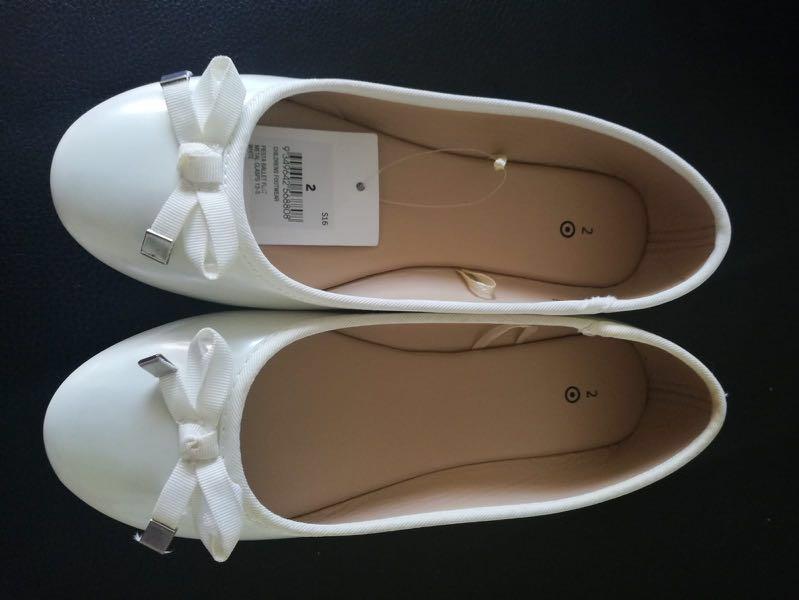 Girls white flats shop