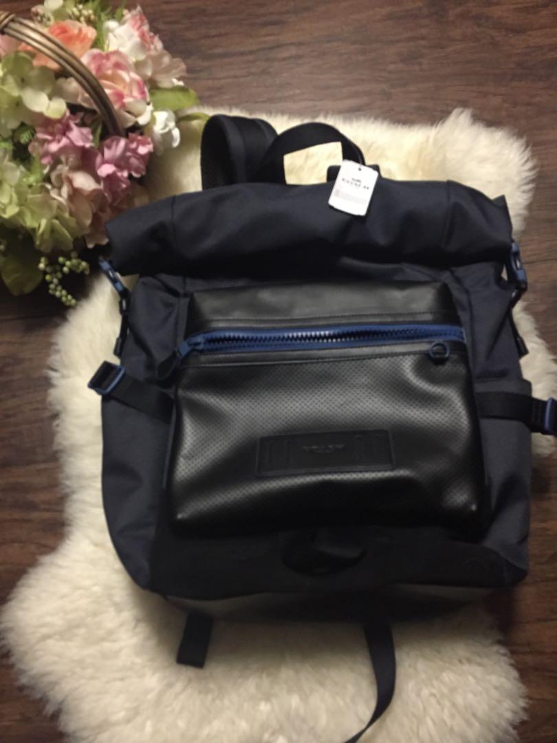 coach terrain roll top backpack