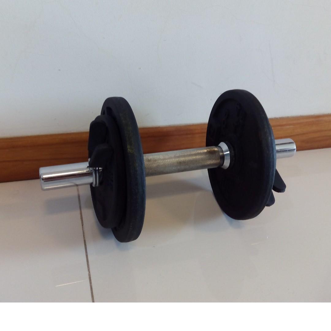 Decathlon dumbbell new arrivals bar