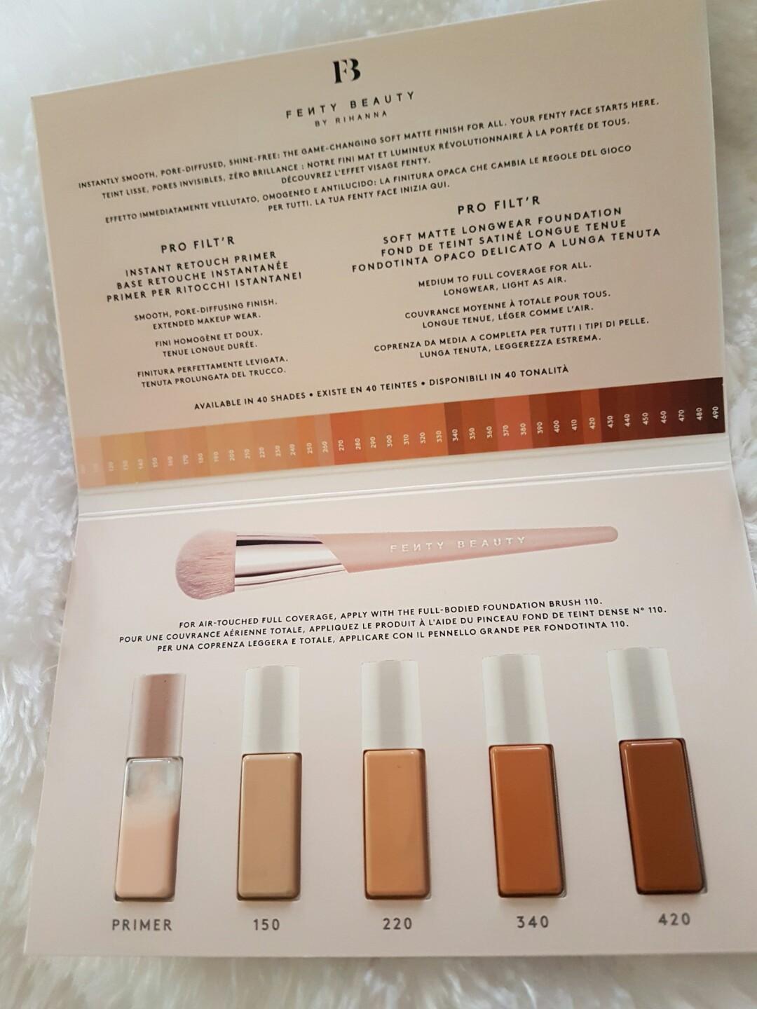 Fenty Beauty Primer And Foundation Sample Beauty Personal Care Face Makeup On Carousell