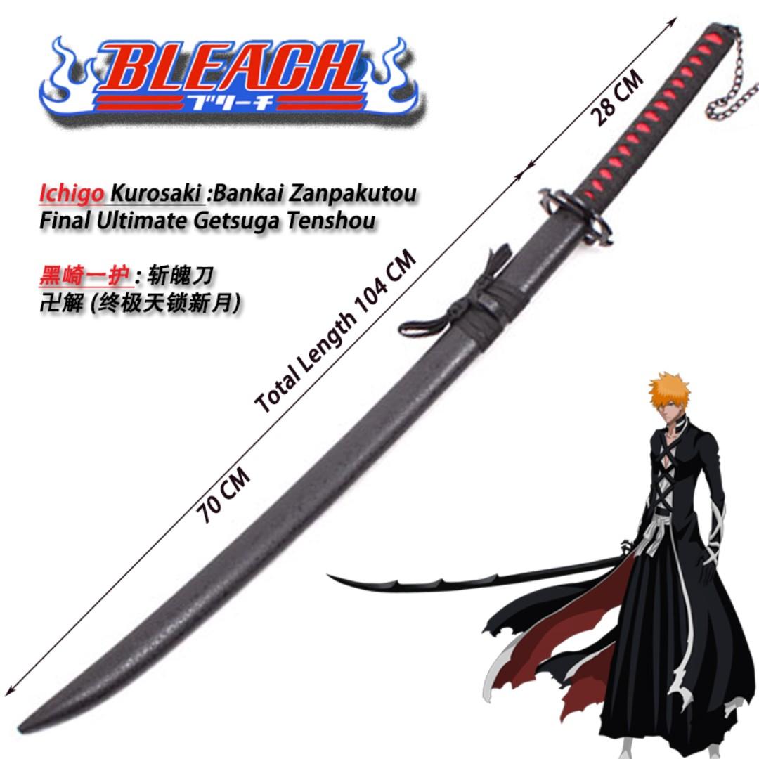 Final Ultimate Getsuga Tensho Bankai Zanpakutou Strongest Form Cosplay Wooden Sword Entertainment J Pop On Carousell With ichigo, his essence is getsuga, and depending on what 'state' he is in, so his form differs. sgd
