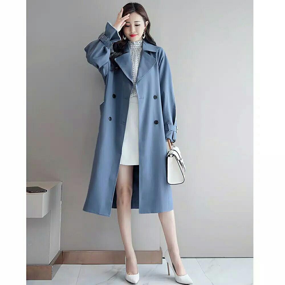 Fm coat mantel jaket model lengan panjang gaya korea