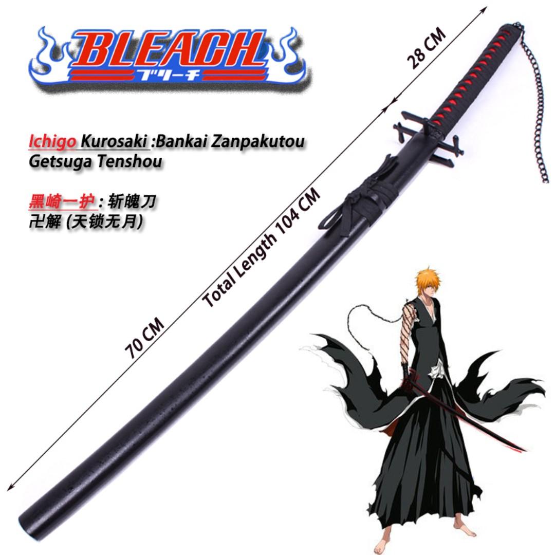 Getsuga Tensho Bankai Zanpakutou Cosplay Wooden Sword Entertainment J Pop On Carousell Well to answer that, think of the former as letzs. sgd