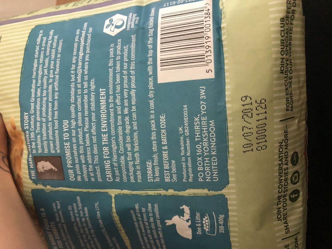 Harringtons Optimum Rabbit Food, Pet Supplies, Pet Food on Carousell