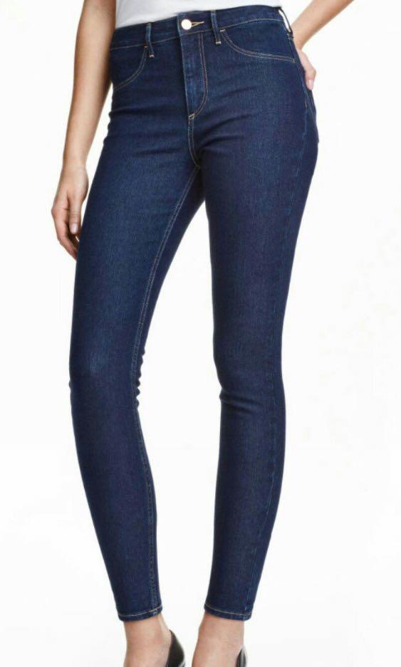 h&m dark blue jeans