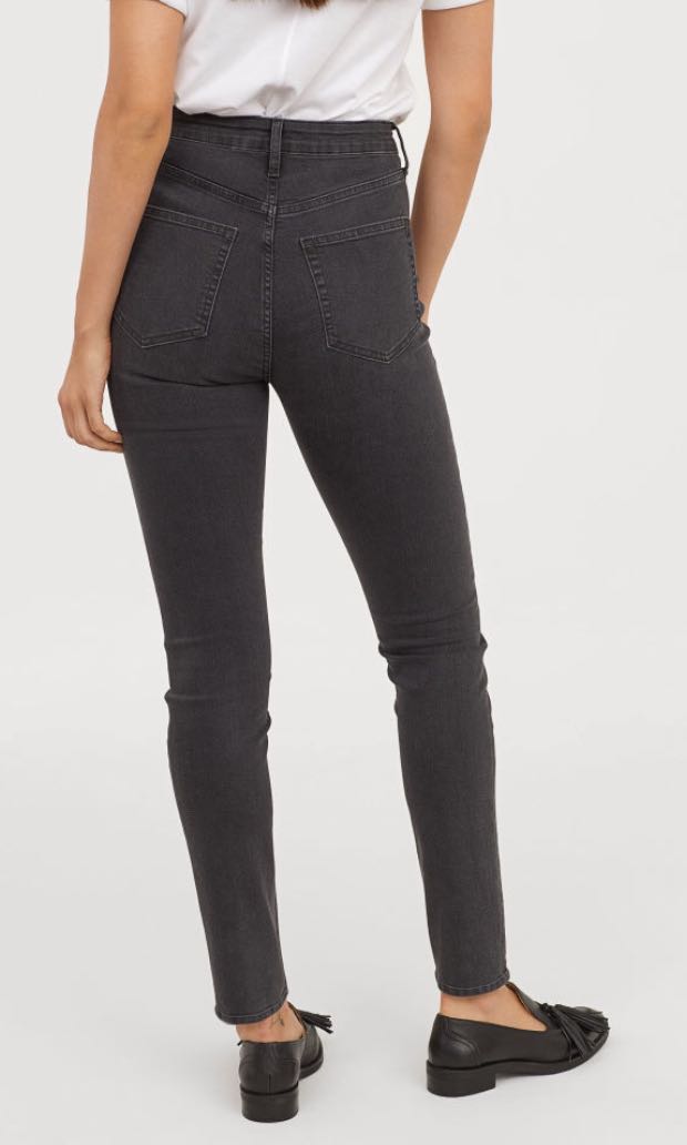 High waisted gray jeans clearance