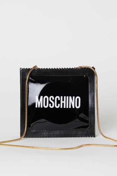 H M moschino shoulder patent bag Women s Fashion Bags Wallets Shoulder Bags on Carousell