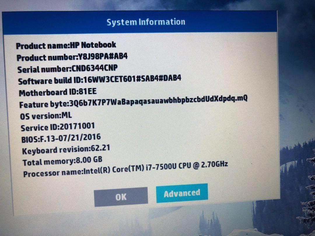 Hp Notebook Intel core i7 7th Gen Windows 10, Computers & Tech, Laptops