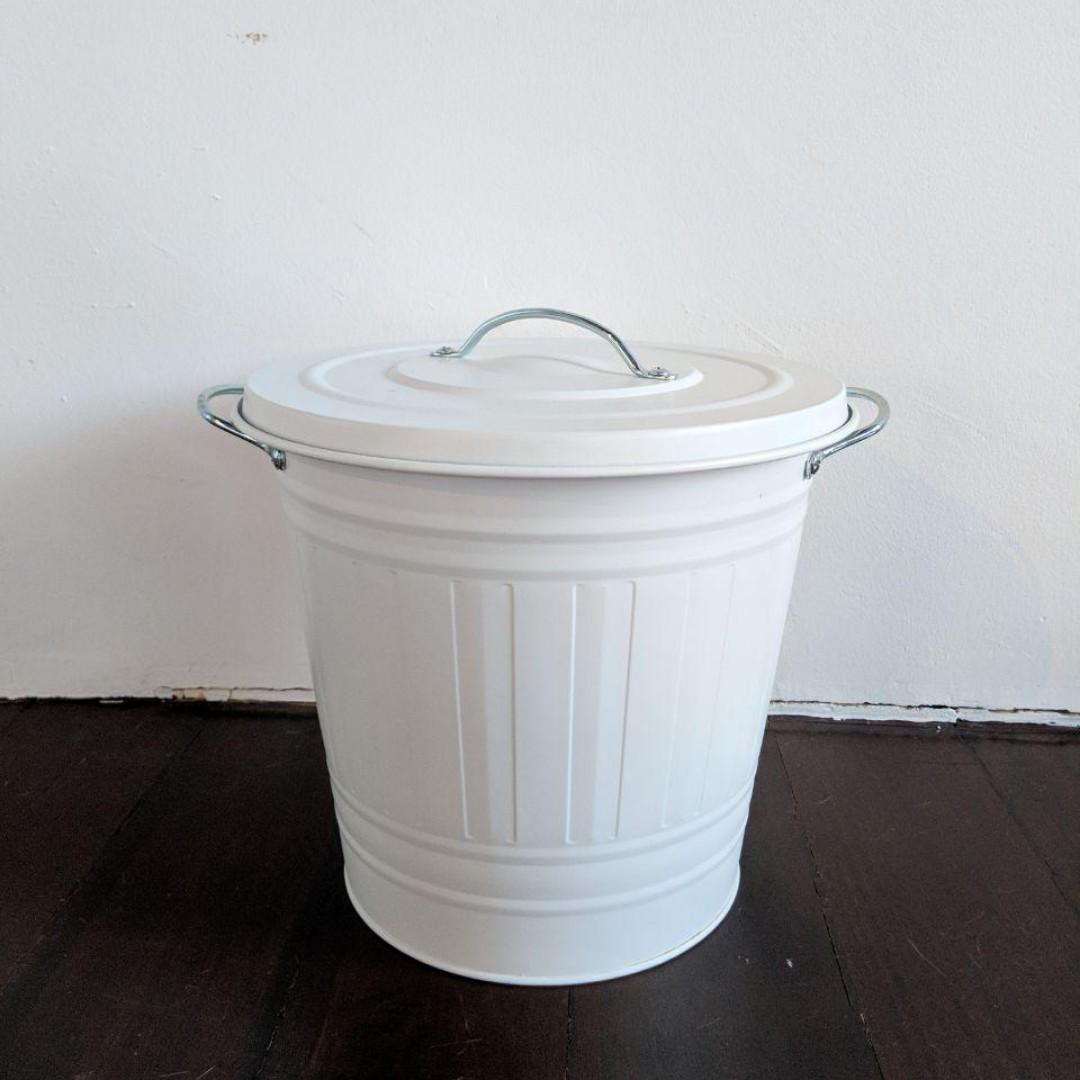 Ikea Knodd White Bin With Lid Furniture Others On Carousell