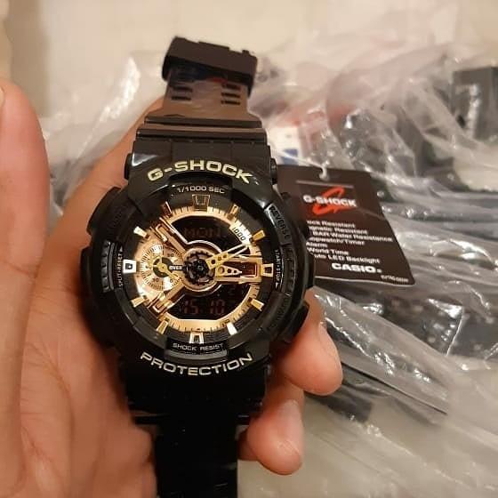 jam g shock ga 110 black gold dan baby G
