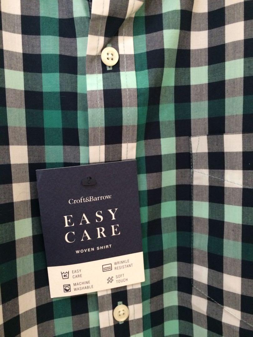 Croft \u0026 Barrow Men Woven Shirt Original 