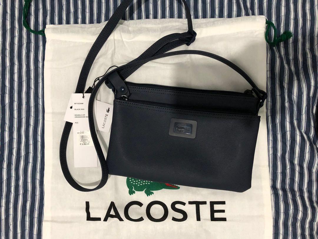 Lacoste double clearance zip crossbody bag