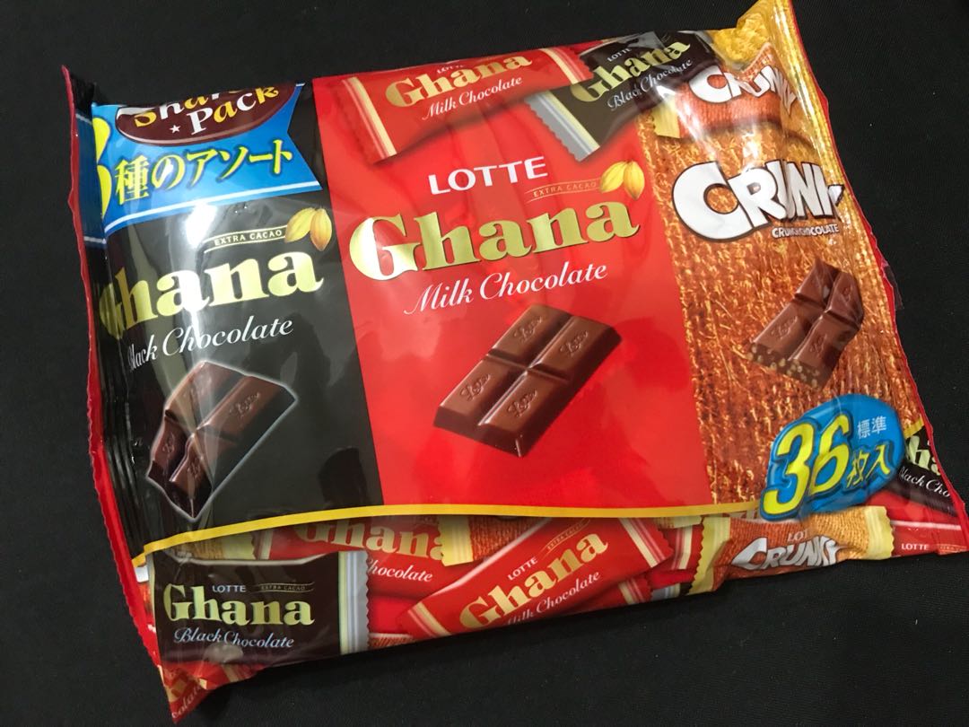 Lotte Ghana and Crunky Snack Pack Chocolate JAPAN!!!, Food & Drinks, Packaged & Instant Food on