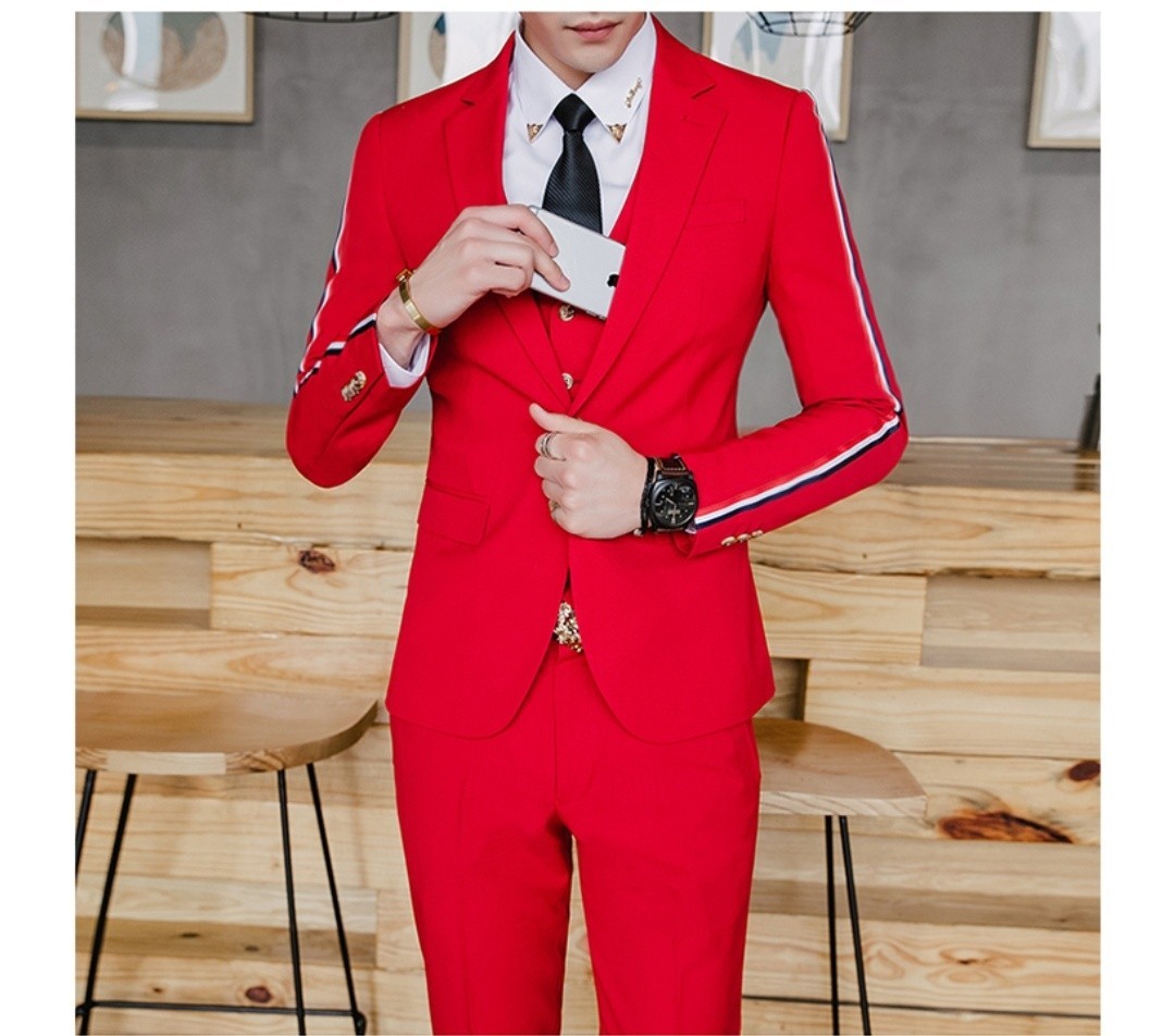 mens red and white striped pants