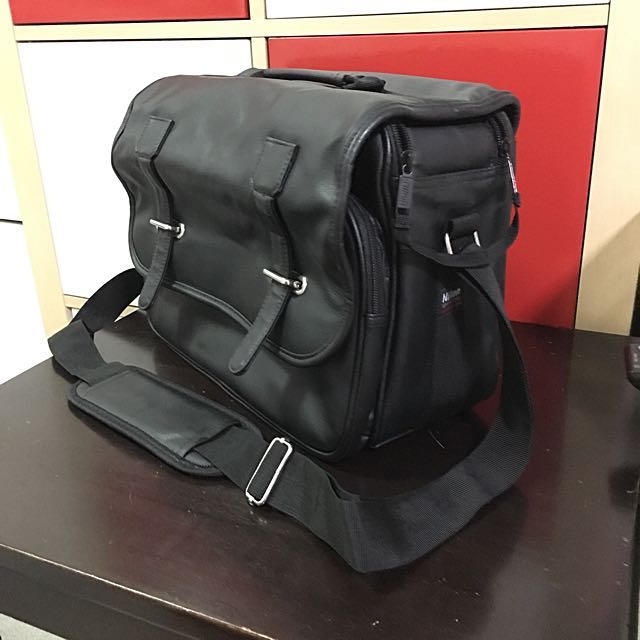 nikon leather camera bag