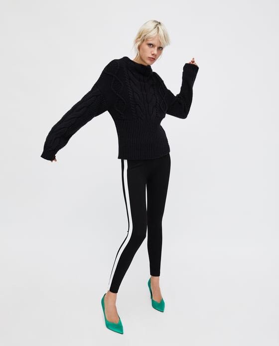 Side stripe leggings zara Clearance