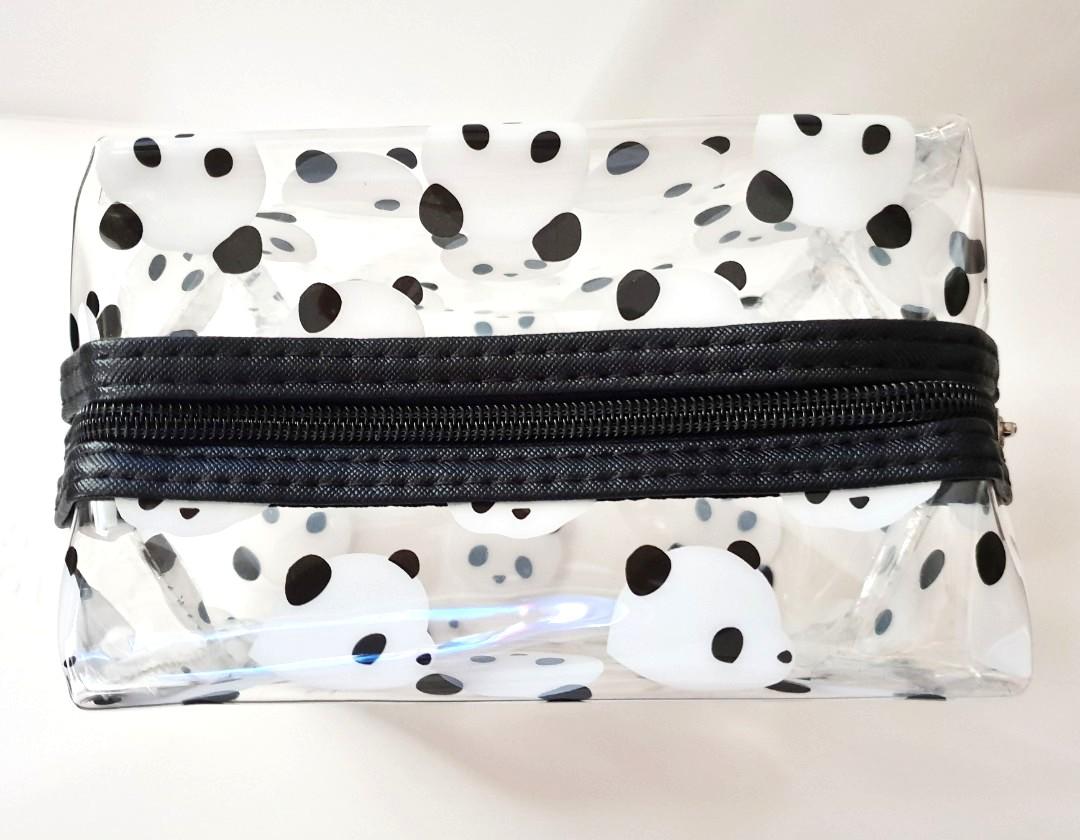Panda Transparent Pouch (Category: Purses & Pouches) located in Makati City. Submitted by craftyhandsofj (Listing ID 200121693, Image 2). Description: **BRAND NEW** 👝 Transparent pouch perfect for your make-up or anything!! 👝 Multi purpose pouch 👝 Panda design 👝 Material: Plastic 👝 Excellent quality.
