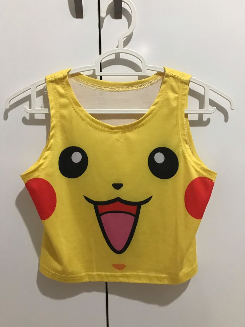 pikachu crop top hoodie