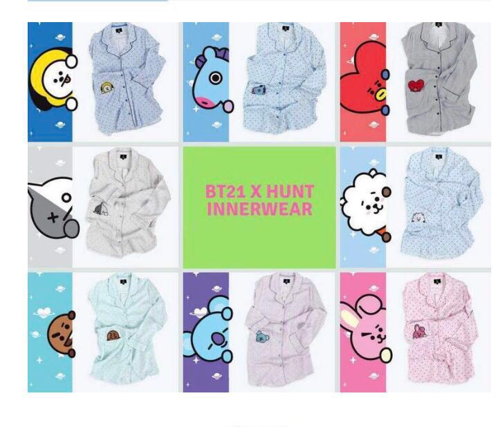 PO BT21 Hunt Innerwear Pajamas Shirt Dress Hobbies Toys Memorabilia Collectibles Fan Merchandise on Carousell