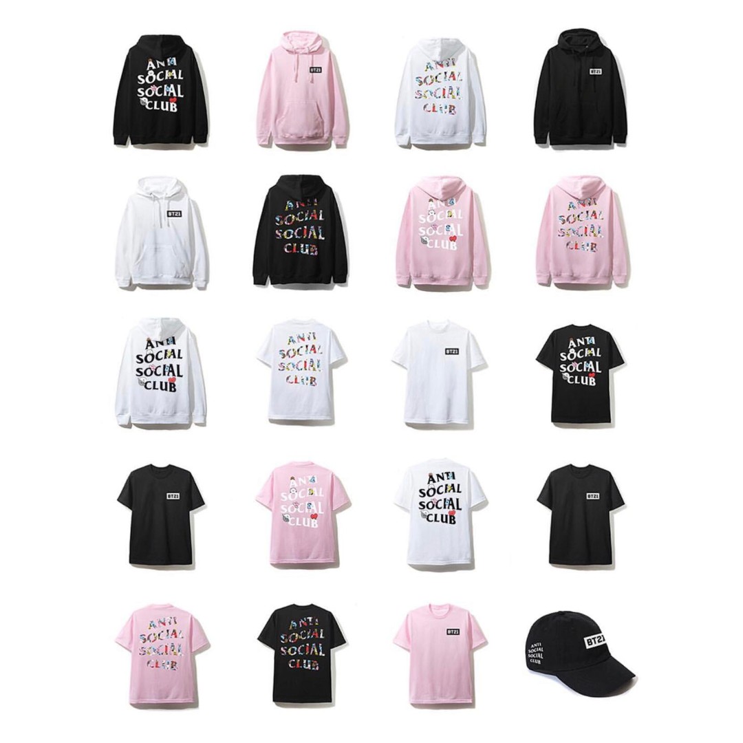 Bts anti social club hoodie top