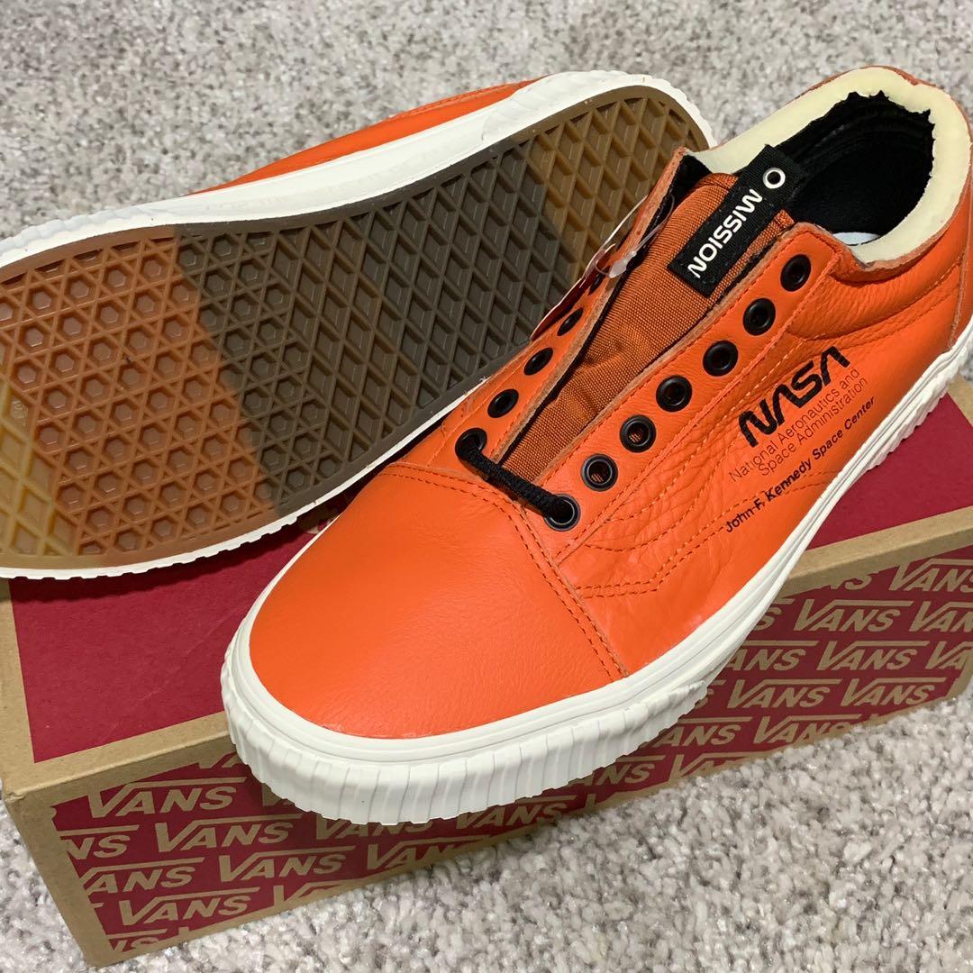 vans x space voyager old skool sneakers in orange vn0a38g1upa1