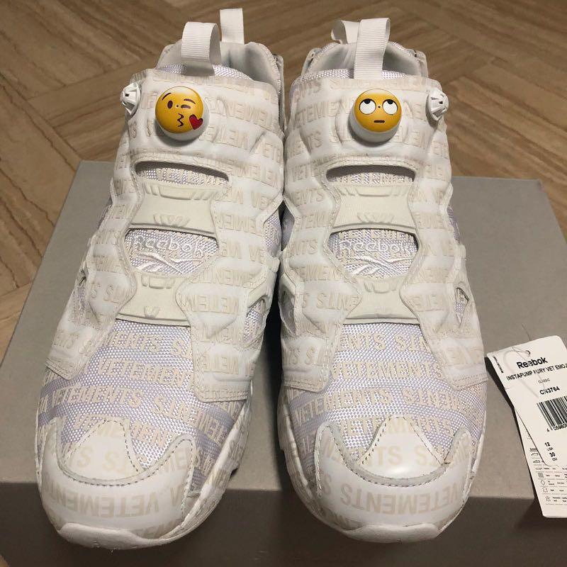 Reebok instapump fury vetements emoji white hot sale